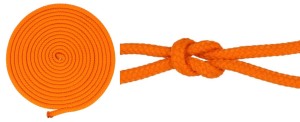 Pletené lano 5 mm, polypropylenové jádro, 25 m, oranžové