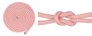 Pletené lano 8 mm, polypropylenové jádro, 25 m, růžové, M.