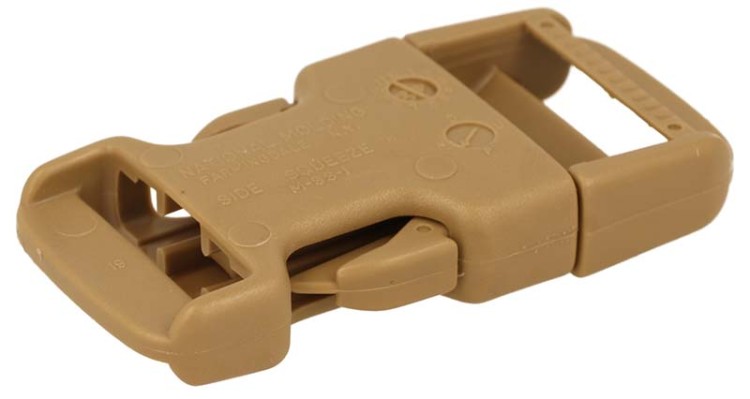 Klamra plastikowa 25mm ARMY TAN Duraflex 5szt