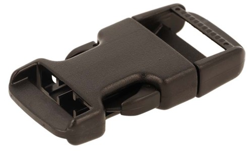 Klamra Duraflex 20 mm zatrzaskowa prosta - czarna, 5 szt.