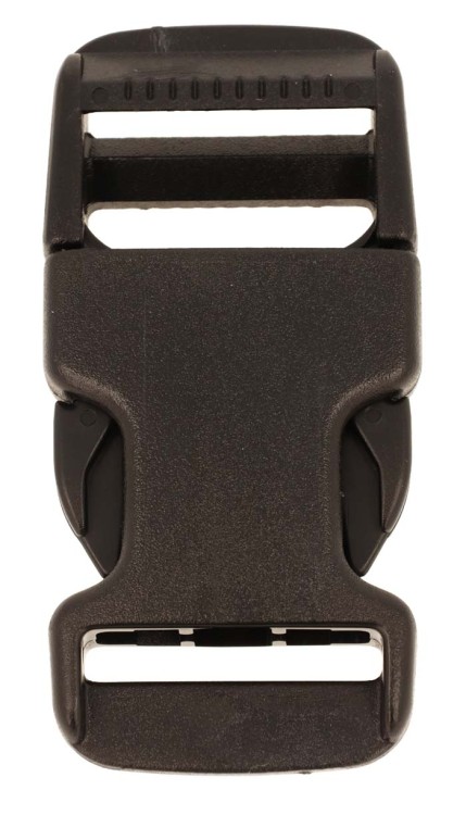 Klamra Duraflex 20 mm zatrzaskowa prosta - czarna, 5 szt.