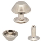 Ozdobné nýty, cvočky 10x8x9 mm TRAPEZ, 50 ks, stříbrné