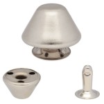 Ozdobné nýty, cvočky 12x8x10 mm TRAPEZ, 50 ks, stříbrné