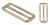 Regulator Odlewany Ramka 40 x 18 mm Srebrny 5szt