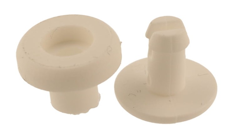 Nit plastikowy 5mm Biały 20szt na Klik Ściskany
