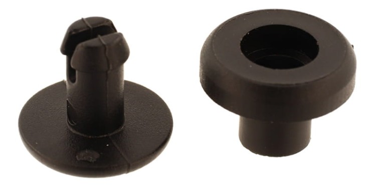 Nit plastikowy 5mm Czarny 20szt na Klik Ściskany