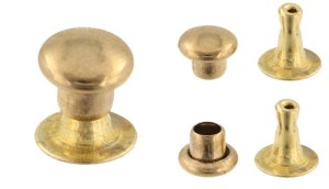 Kožedělný nýt N2 5,7 × 6,2 mm Nýty a kapsle, 50 ks, zlaté