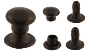 Kožedělný nýt N2 5,7 × 6,2 mm Nýty a kapsle 50 ks ČERNÝ