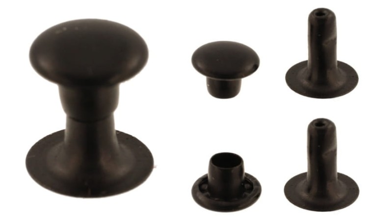 Nit kaletniczy N6 11,1x11,1mm Nity Kapsle 50szt CZARNY