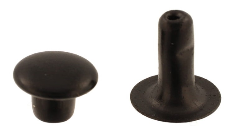 Nit kaletniczy N6 11,1x11,1mm Nity Kapsle 50szt CZARNY