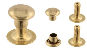Kožedělný nýt N6 11,1 × 11,1 mm, nýty, 50 ks – zlaté