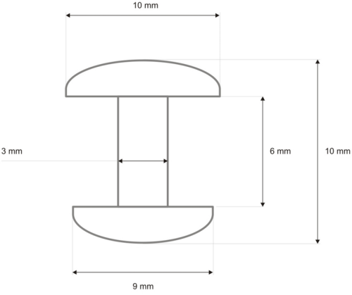 Nity 10x3x9mm LUX kaletnicze zbijaki 100szt