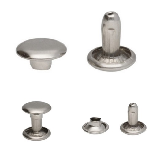 Nity dwustronne 8x9mm LUX kaletnicze SREBRNY 100szt