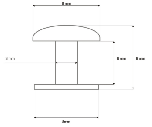 Nity 8x9mm kaletnicze zbijaki 100szt
