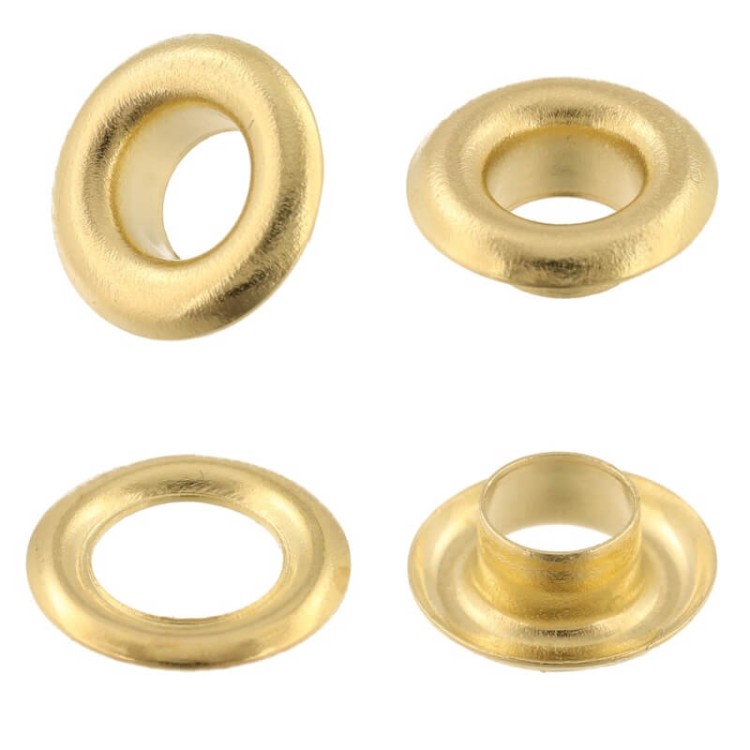 Oczka metalowe 5 mm krótkie – 100 szt + podkładki, kołnierz 9 mm