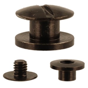 Šroubovací nýty, knihařské šrouby 3,5 mm, černé, 10 ks