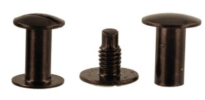 Šroubovací nýty, knihařské šrouby 10 mm, černé, 10 ks