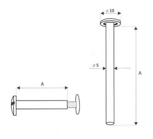 Nity skręcane Śrubka 12mm Złoty 5szt