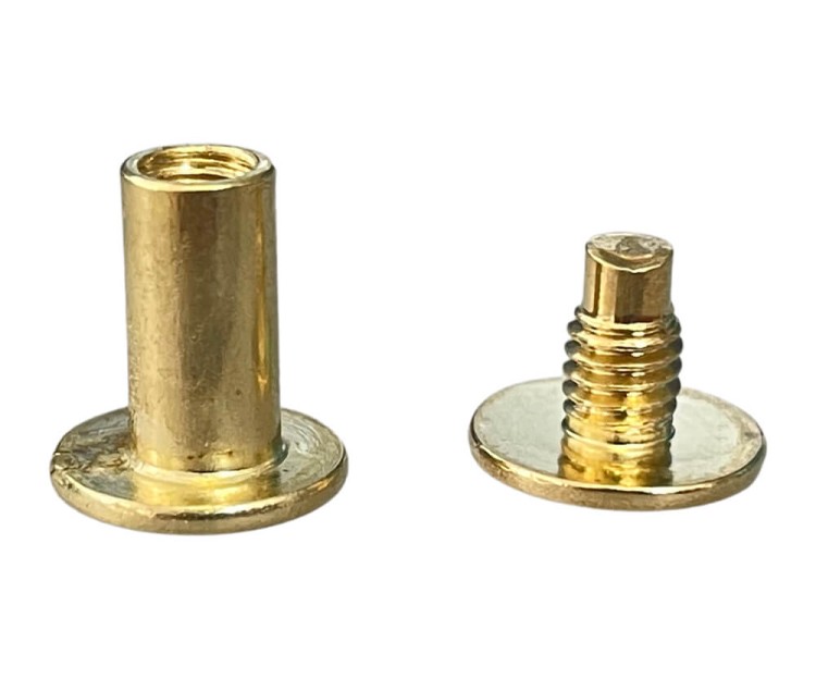 Nity skręcane Śrubka 12mm Złoty 5szt