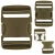Klamra 50mm Duraflex Army Green Podwójna Regulacja