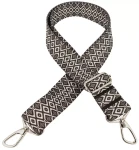 Nastavitelný popruh na kabelku 40 mm BLACK ROMB ZEPNIJ