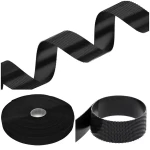 Suchý zip s háčky, 16 mm, tvrdý, černý, 25 m