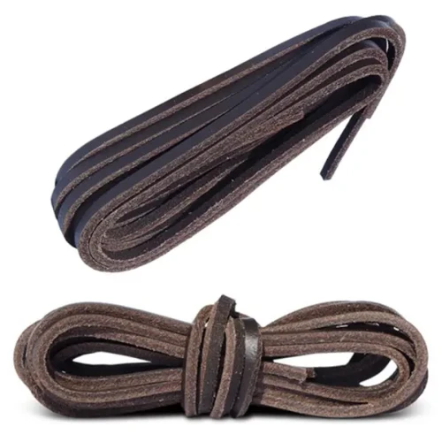 Sznurówki Skórzane Rzemyk 140cm Brązowe