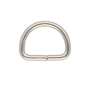 Půlkroužek 20/15/3 mm, stříbrný, 10 ks, půlkroužek D-RING