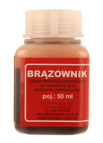 Farba Spirytusowa do Skóry Zamszu Brązownik