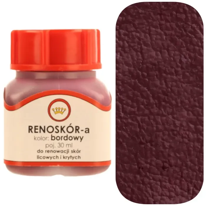 Farba do skóry licowej Renoskór WILBRA 30 ml elastyczna, półmat, odporna na wodę i zginanie