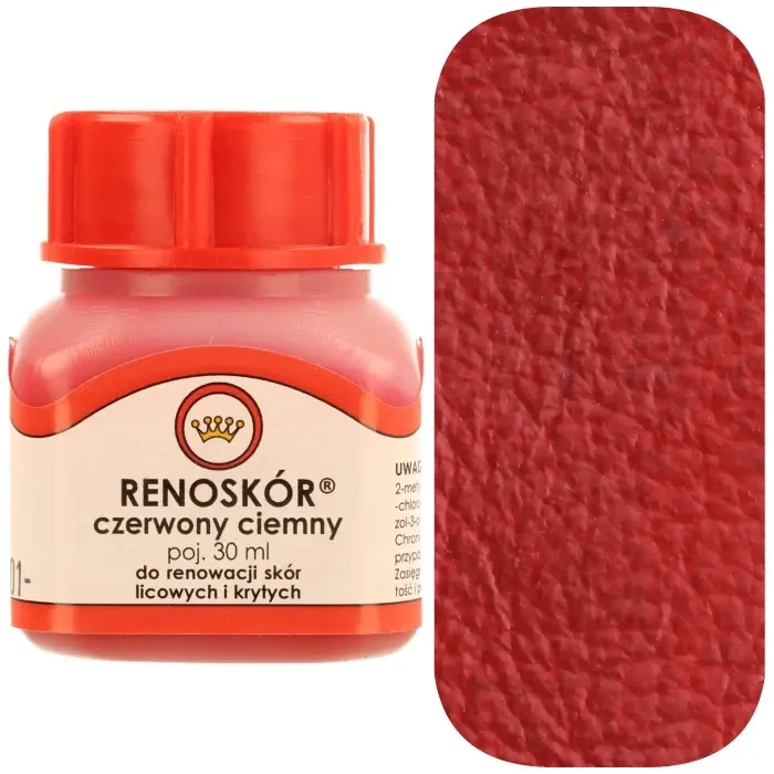 Farba do skóry licowej Renoskór WILBRA 30 ml elastyczna, półmat, odporna na wodę i zginanie