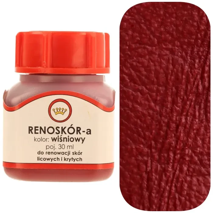 Farba do skóry licowej Renoskór WILBRA 30 ml elastyczna, półmat, odporna na wodę i zginanie