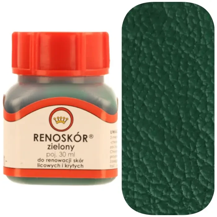 Farba do skóry licowej Renoskór WILBRA 30 ml elastyczna, półmat, odporna na wodę i zginanie