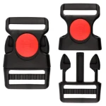 Klamra 38 mm plastikowa mrozoodporna blokada – czarno-czerwona, 5 szt.