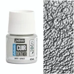 Akrylová barva 45 ml, kůže, eko-kůže, Pebeo, stříbrná metalická, personalizace