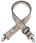PÁSEK na kabelku 40 mm, ZYGZAG, nastavitelný, zapínací, ČERNÝ MAT