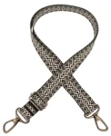 Popruh na kabelku 3 cm x 140 cm BLACK ROMB, nastavitelný, ZEPNIJ – popruh přes rameno