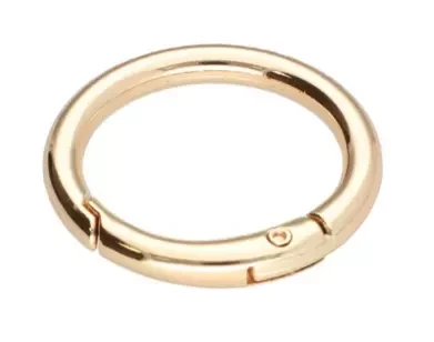 Szekla 25mm / 4mm Kółko Otwierane 5szt ZŁOTO O-Ring karabińczyk