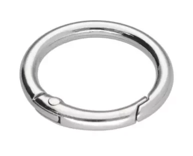 Szekla 25mm / 4mm Kółko Otwierane 5szt SREBRNE O-Ring karabińczyk