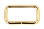 Kožedělný rámeček 40 × 20 mm, drát 5 mm, zlatý, 5 ks