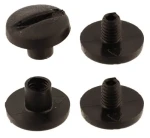 Plastové kroucené nýty 3,5mm Černé 10ks