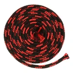Provaz, lano 6 mm, nosnost 600 kg, polypropylen, černá a červená, 20 metrů