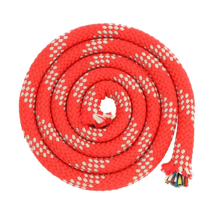 Sznur Lina 10mm Linka z Rdzeniem 1000kg Polipropylen Czerwony/Popiel 10 metrów