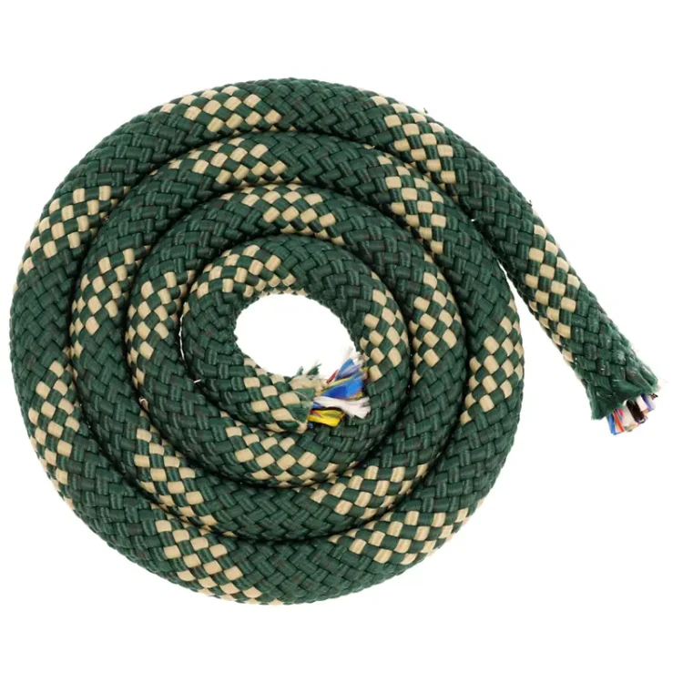 Sznur Lina 14mm Linka z Rdzeniem 1800kg Polipropylen Zielono Beżowa 5 metrów