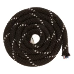 Lano 10 mm s reflexním prvkem, lano s jádrem, nosnost 1000 kg, polypropylen, černé, 5 metrů
