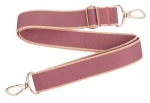 Popruh na kabelku 38 mm FIALOVÁ – BÉŽOVÁ, nastavitelný 78–140 cm, zapínání na sponu
