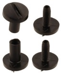 Śruba Nit 15mm plastikowy Czarny 20szt Nity skręcane