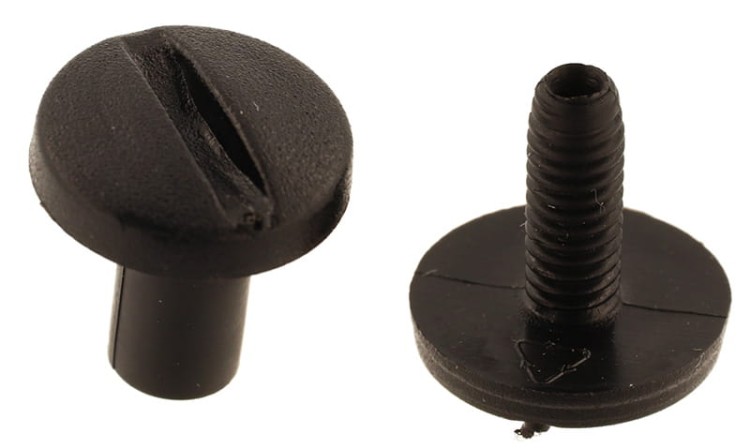 Śruba Nit 15mm plastikowy Czarny 20szt Nity skręcane