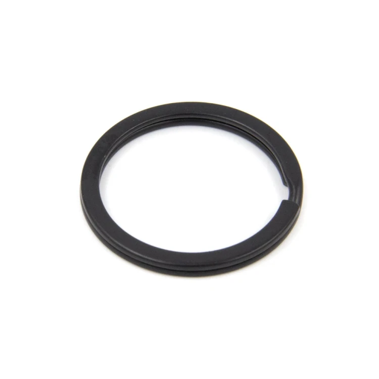 Kółko do kluczy 23mm PŁASKIE Czarny Mat Spiralne Brelok 20szt