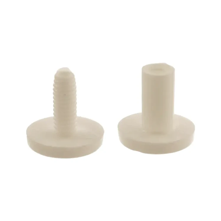 Śruba Nit 15mm plastikowe Białe 20szt Nity skręcane